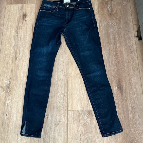 FRAME Le High Skinny Split Hem Jeans In Copa size 27 - Picture 3 of 10